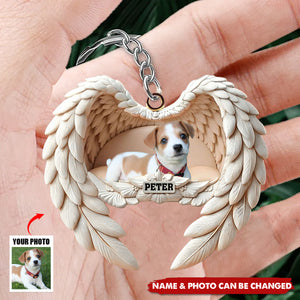 Angel Wings Pet Memorial - Personalized Custom Acrylic Keychain