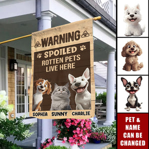 A Little Bit Rotten And A Lotta Love - Personalized Flag