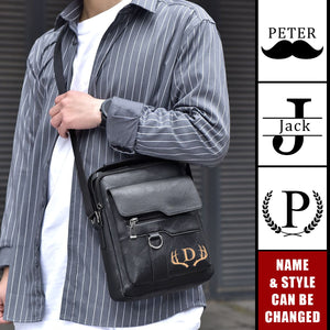 Vintage Monogram - Personalized Travel Crossbody Shoulder Bag