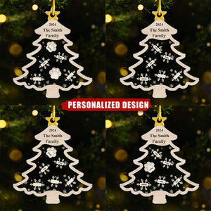 Home Is Where Christmas Is - Family Personalized Custom 3 Layers Shaker Ornament - Christmas Gift For Family Members