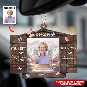 Always On My Mind Forever In My Heart Window Shape Personalized Ornament