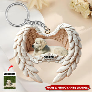 Angel Wings Pet Memorial - Personalized Custom Acrylic Keychain