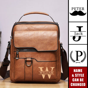 Vintage Monogram - Personalized Travel Crossbody Shoulder Bag