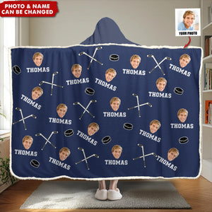 Personalized Wearable Photo Blanket Hoodie - Christmas Gift For Sport Lovers, Sport Players