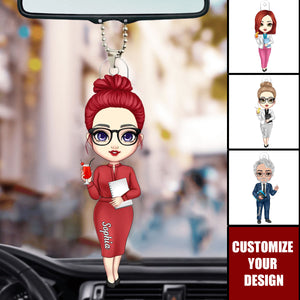 Cartoon Fashion Teacher - Personalized Acrylic Ornament, Back to School Teacher's Day Gift for Teacher