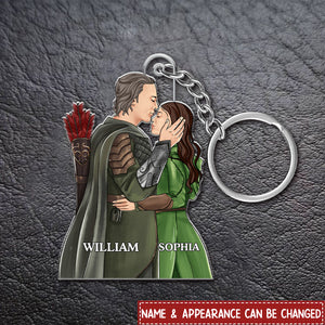 Personalized Gifts For Couple Keychain Hugging Couple