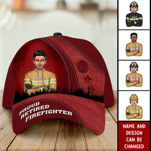 Proud Retired Firefighter Personalized Classic Cap