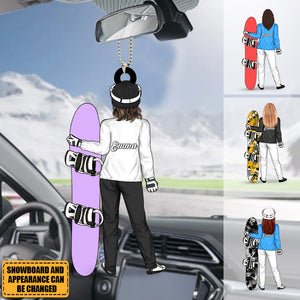 Personalized Gifts Snowboarding Ornament For Woman, Snowboarding Lovers