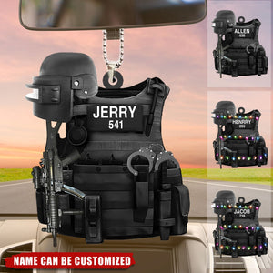 Police Bulletproof Gun 2 Sided Personalized Ornament