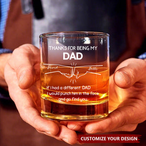 Thanks For Being My Brother - Personalized Custom Whiskey Glass
