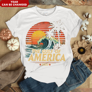 Gulf Of America Est. 2025 Gulf of Mexico American Flag Personalized T-Shirt