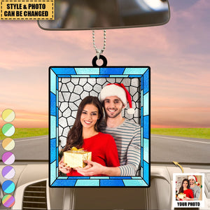 Custom Photo Stained Glass - Personalized Car Ornament