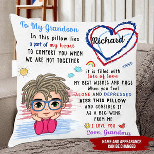 Gift For Daughter Son Granddaughter Grandson Best Wishes And Hugs Pillow