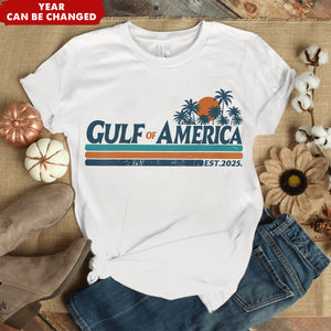 American Flag Gulf Mexico Gulf Of USA America Est 2025 Personalized T-Shirt