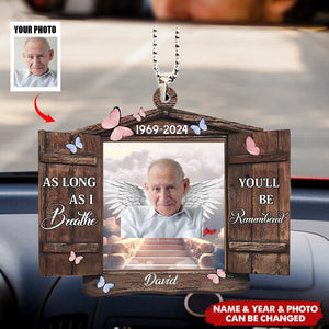Always On My Mind Forever In My Heart Window Shape Personalized Ornament