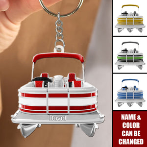 Personalized Gift For Pontoon Lover Keychain