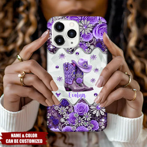 Cowgirl Boots - Personalized Cowgirl Full Print Phone Case
