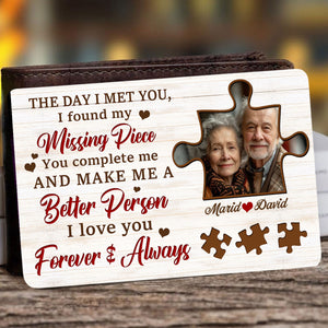 The Day I Met You Custom Photo Gifts For Couple Wallet Card