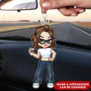 Y2K Beauty Girl - Personalized Acrylic Car Ornament