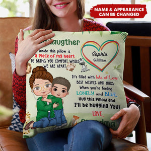 Personalized Gift For Granddaughter Hug This Pillow