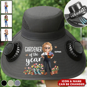 Custom Hat With Fans Solar Power - Personalized Garden Gifts For Gardeners - Plant Dreams, Grow Joy