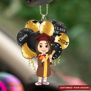 Graduation Celebration Balloons Cute Flat Art - Personalized Acrylic Ornament
