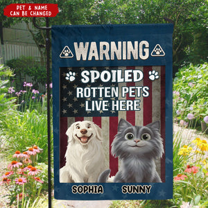 A Little Bit Rotten And A Lotta Love - Personalized Flag