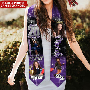Class of 2025 Personalized Photo Graduation Stole