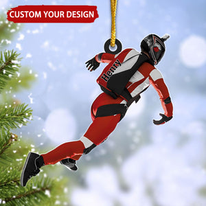 Parachutist Personalized Christmas Ornament, Gift For Extreme Sports Lover