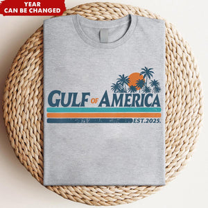 American Flag Gulf Mexico Gulf Of USA America Est 2025 Personalized T-Shirt