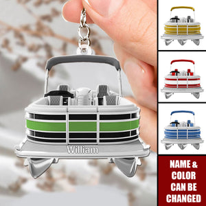 Personalized Gift For Pontoon Lover Keychain
