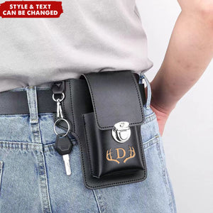 Personalized PU Leather Pouch Holsters Mobile Phone Waist Bag