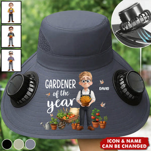 Custom Hat With Fans Solar Power - Personalized Garden Gifts For Gardeners - Plant Dreams, Grow Joy