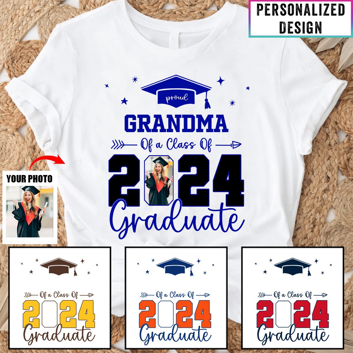 Proud Family Of Senior 2024 Graduation Photo Personalized Shirt