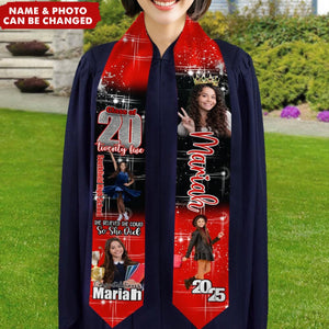 Class of 2025 Personalized Photo Graduation Stole