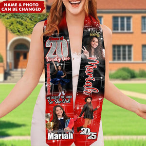 Class of 2025 Personalized Photo Graduation Stole