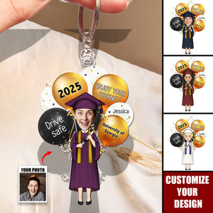 Enjoy Your Journey Graduation Gift - Personalized Acrylic Keychain