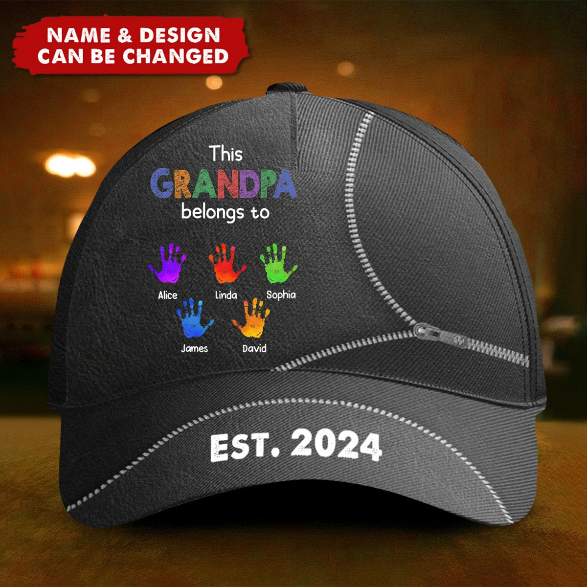 This Grandpa Belongs To - Personalized Classic Cap