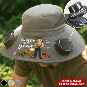 Custom Hat With Fans Solar Power - Personalized Garden Gifts For Gardeners - Plant Dreams, Grow Joy