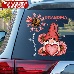 Leopard Grandma Mom Butterfly Kids - Personalized Decal, Gift For Grandma/ Mom, Leopard Grandma Decal