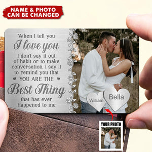 Custom Personalized Couple Wallet Card - Gift Idea For Couple - I'd Choose You
