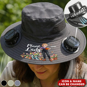Custom Hat With Fans Solar Power - Personalized Garden Gifts For Gardeners - Plant Dreams, Grow Joy