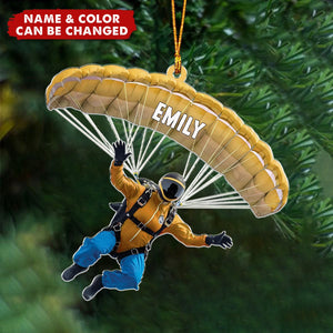 Personalized Parachute Shaped Ornament – Gift For Paragliding, Skydiving Lovers