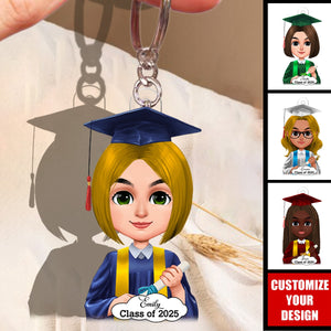 Graduation Cutie - Personalized Acrylic Keychain