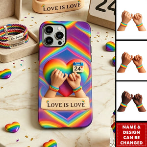 Love Is Love - Personalized LGBT Support Full Print Phone Case