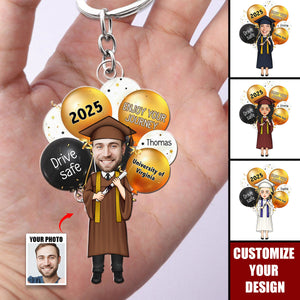 Enjoy Your Journey Graduation Gift - Personalized Acrylic Keychain