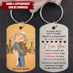 Remind You I Love You Couples - Personalized Stainless Keychain