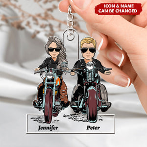 Personalized Gifts For Couple Motocross Keychain