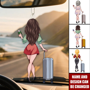 So The Adventure - Travelling gift for mom, daughter, granddaughter, wife, girlfriend, friend - Personalized Custom Car Hanger