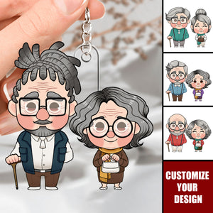 Grow Old Together - Personalized Couple Keychain